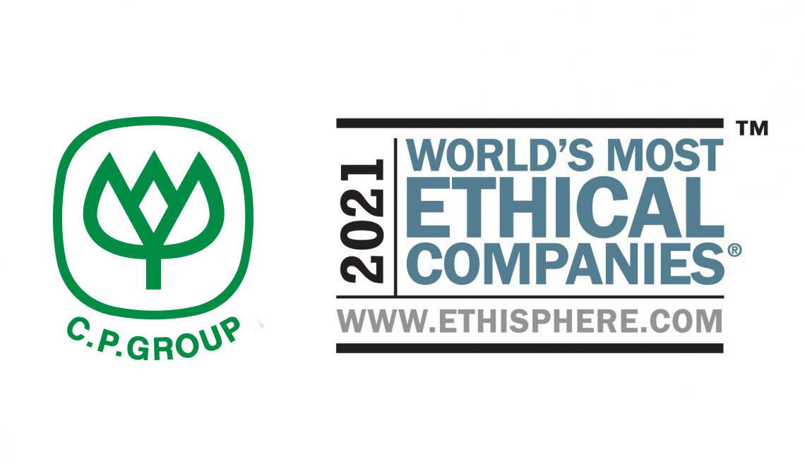 ETHISPHERE ประกาศให้ บริษัท เครือเจริญโภคภัณฑ์ จำกัด เป็นหนึ่งในบริษัทที่มีจริยธรรมมากที่สุดในโลกปี 2564 เป็นครั้งแรก เพื่อเป็นการร่วมยกย่ององค์กรที่ยึดมั่นการดำเนินธุรกิจบนพื้นฐานของการสร้างคุณค่า และมุ่งมั่นต่อจริยธรรมและความซื่อสัตย์ในองค์กร