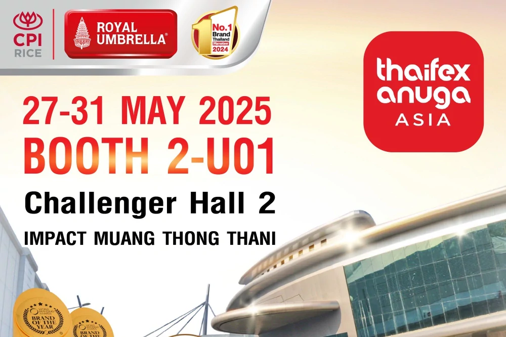 ข้าวตราฉัตร ตอกย้ำการเป็นผู้นำข้าวไทยสู่เวทีโลก “Home of World Best RICE” ในงาน THAIFEX – ANUGA ASIA 2025 พร้อมเปิดตัว “ข้าวรักษ์โลก” ตอบโจทย์เทรนด์อาหารแห่งอนาคต