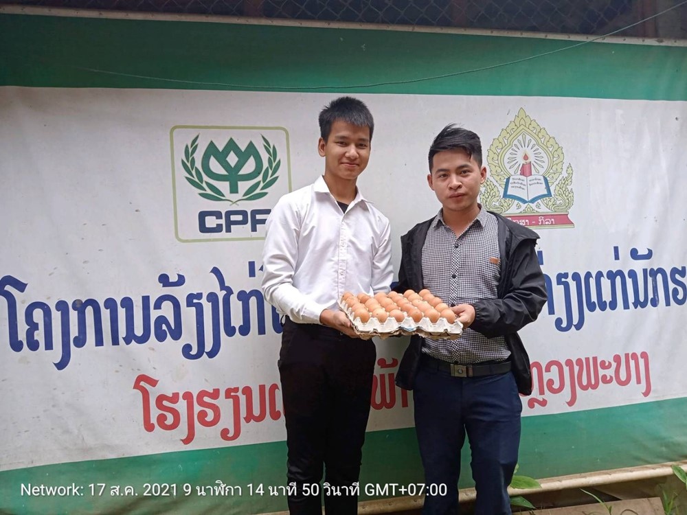 Raise laying chickens for lunch  project at Orphanage school Luang Prabang Province