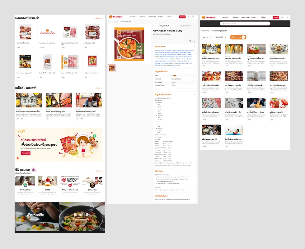 เว็บไซต์ CP Brandsite